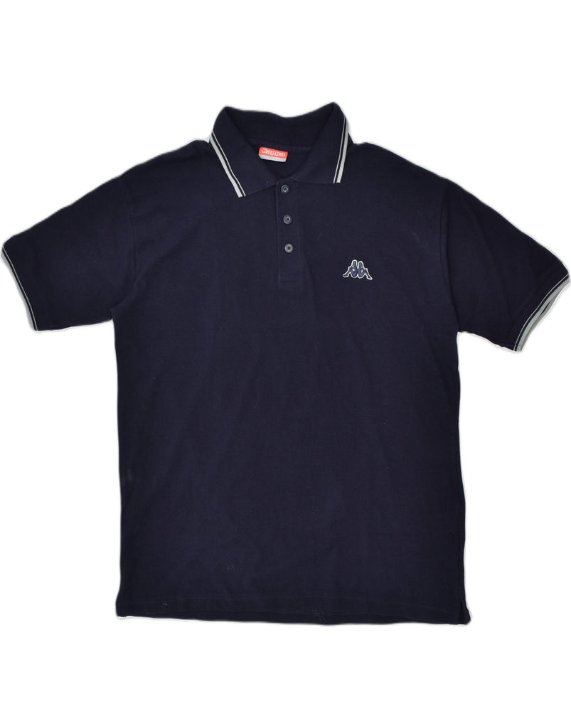 KAPPA Mens Polo Shirt Large Navy Blue Cotton | Vintage | Thrift | Second-Hand | Used Clothing | Messina Hembry 