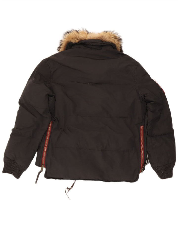 Dsquared Mens Padded Jacket IT 52 XL Black Colourblock Cotton