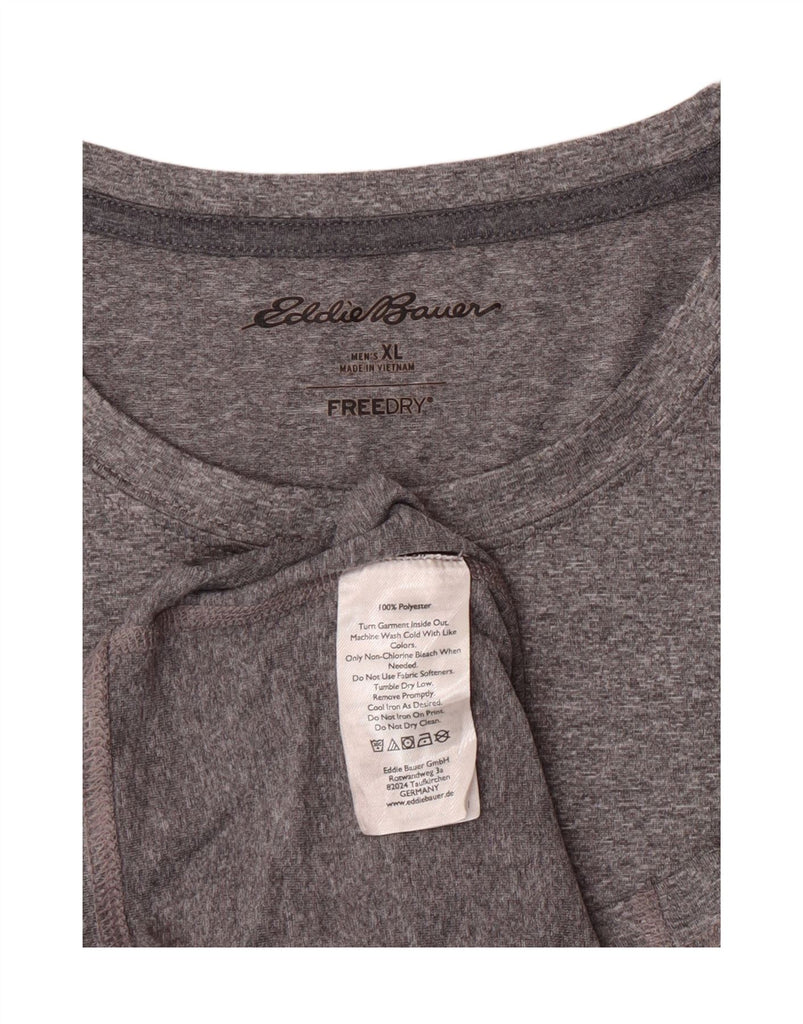 EDDIE BAUER Mens Top Long Sleeve XL Grey Polyester Vintage Eddie Bauer and Second-Hand Eddie Bauer from Messina Hembry 