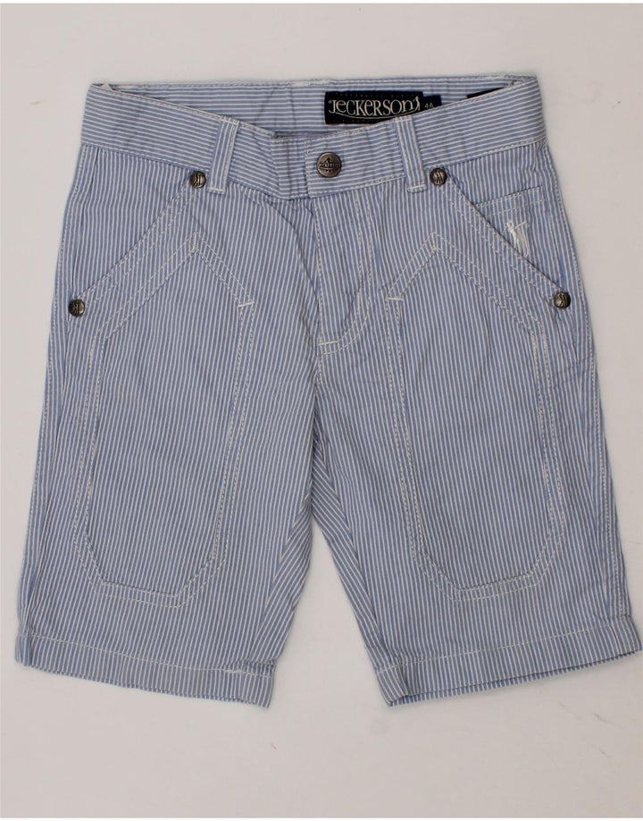 JECKERSON Boys Chino Shorts 3-4 Years W20 Blue Striped Vintage Jeckerson and Second-Hand Jeckerson from Messina Hembry 