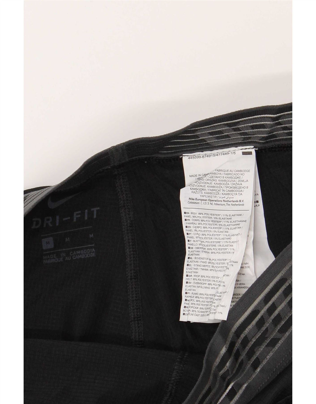 Nike Mens Dri Fit Graphic Leggings Medium Black Polyester