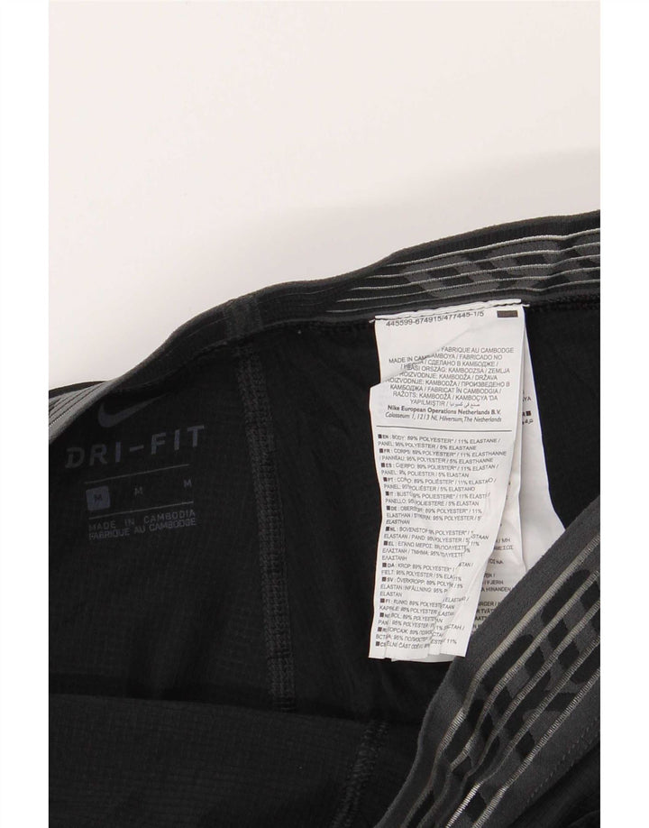 Nike Mens Dri Fit Graphic Leggings Medium Black Polyester