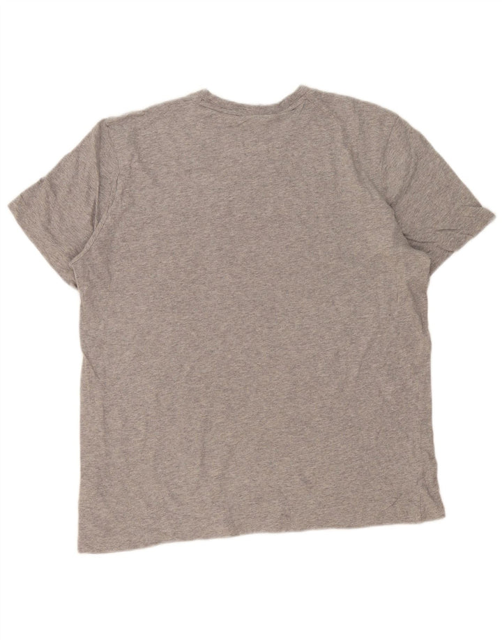 Reebok Mens T-Shirt Top Large Grey Colourblock Cotton