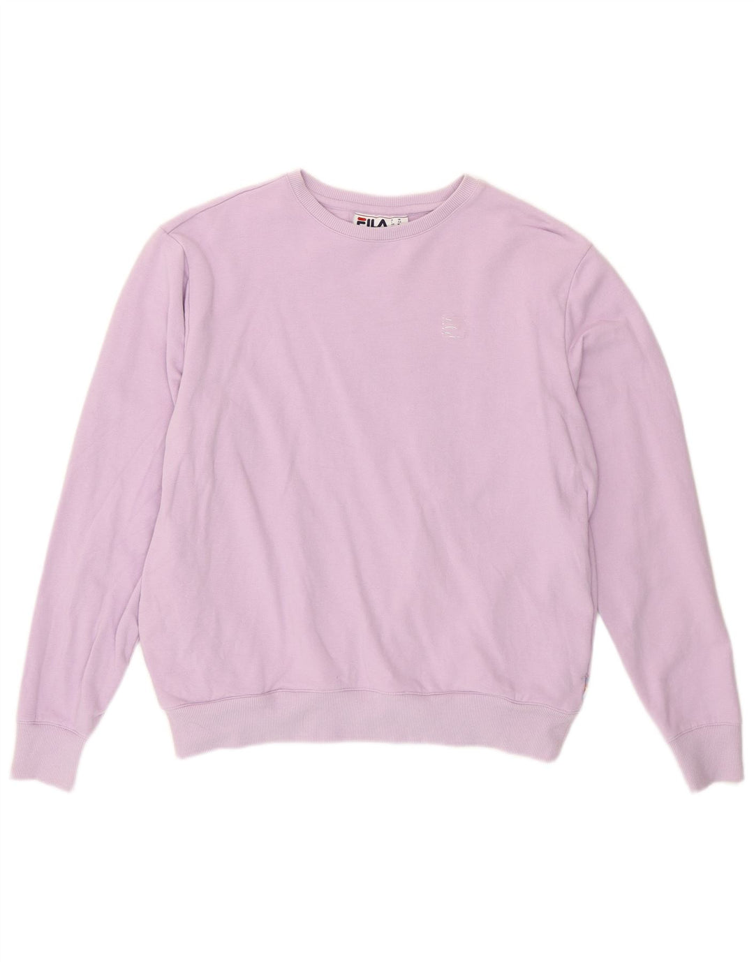 Fila Womens Sweatshirt Jumper UK 14 Medium Purple Cotton