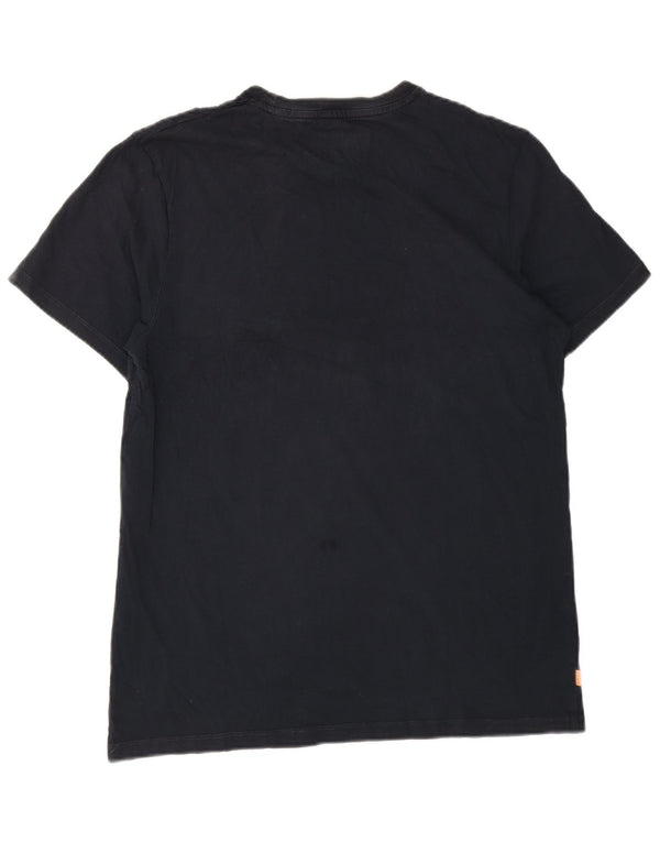 Timberland Mens Regular Fit Graphic T-Shirt Top Small Navy Blue Cotton