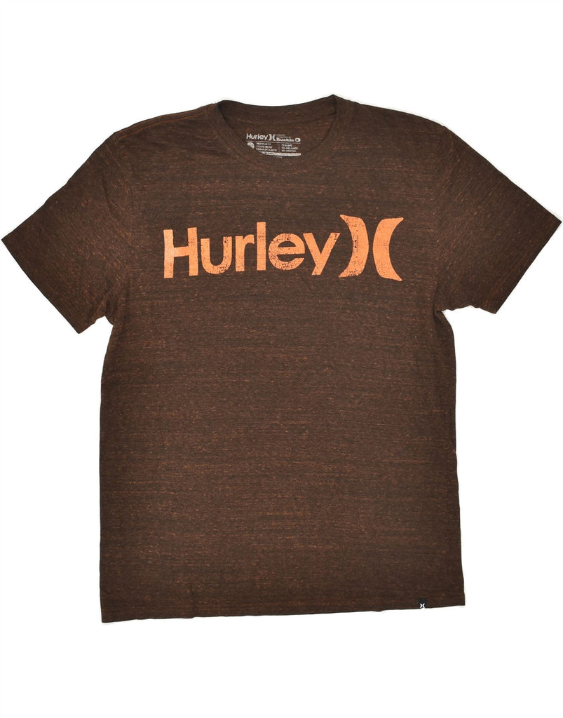 HURLEY Mens Premium Fit Graphic T-Shirt Top Large Brown Polyester | Vintage Hurley | Thrift | Second-Hand Hurley | Used Clothing | Messina Hembry 