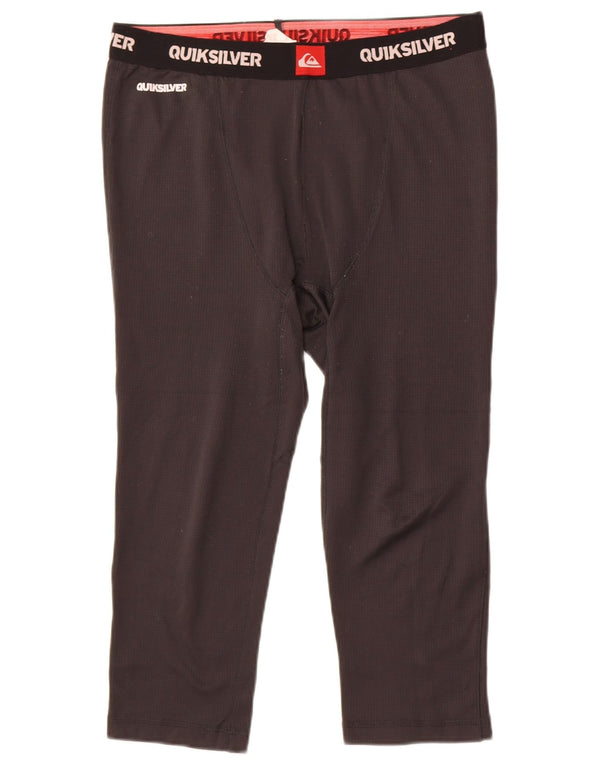 Quiksilver Mens Graphic Capri Leggings Large  Black