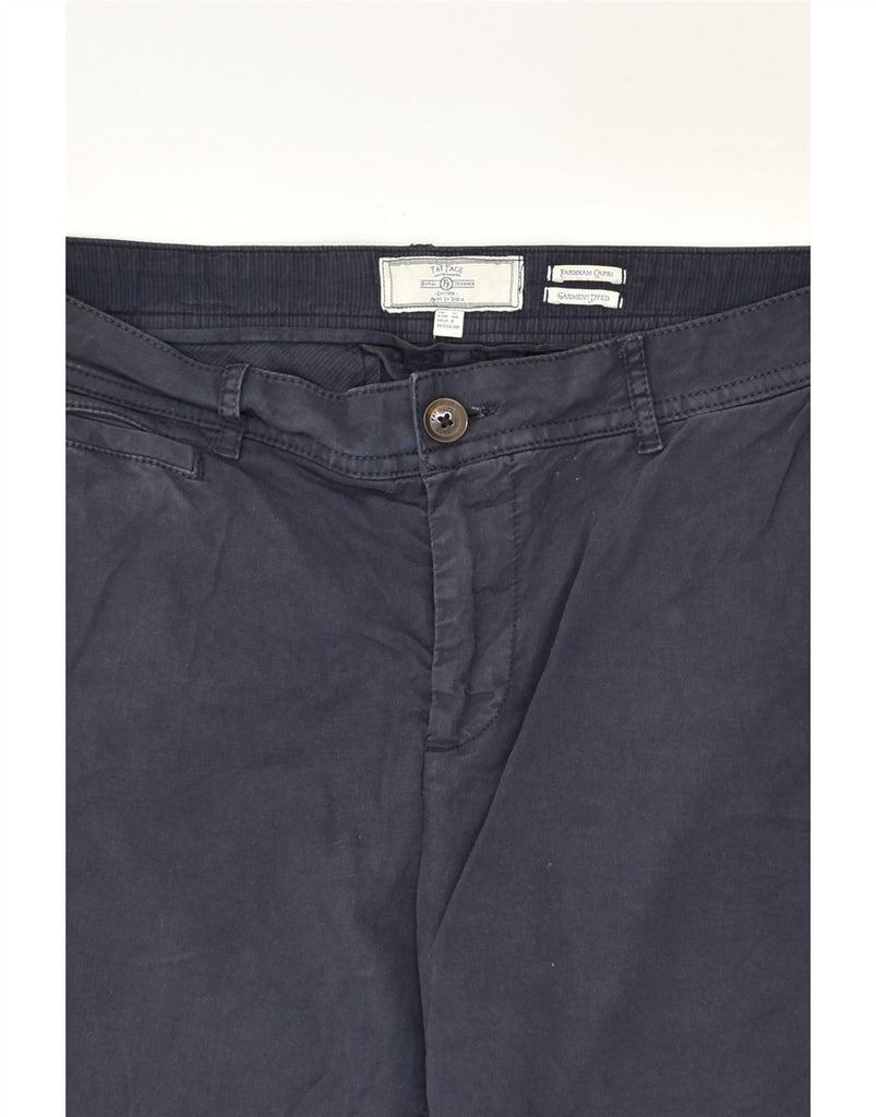 FAT FACE Womens Capri Chino Trousers UK 12 Medium W34 L18 Navy Blue Cotton | Vintage Fat Face | Thrift | Second-Hand Fat Face | Used Clothing | Messina Hembry 