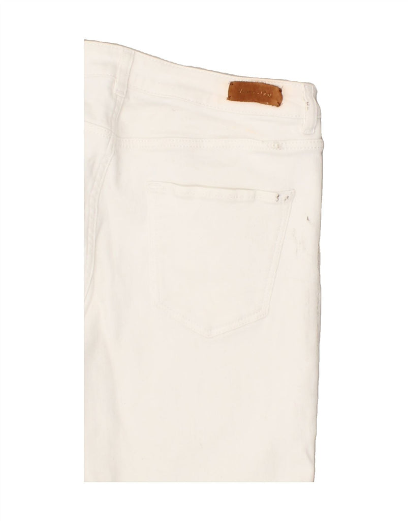 MASSIMO DUTTI Womens Straight Jeans EU 40 Medium W30 L25  White Cotton | Vintage Massimo Dutti | Thrift | Second-Hand Massimo Dutti | Used Clothing | Messina Hembry 