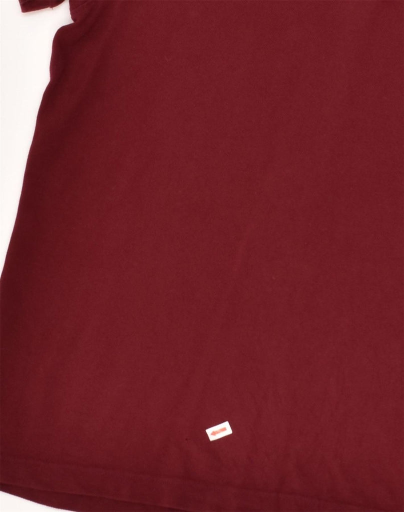 NAUTICA Mens Slim Fit Polo Shirt Medium Maroon Cotton | Vintage Nautica | Thrift | Second-Hand Nautica | Used Clothing | Messina Hembry 