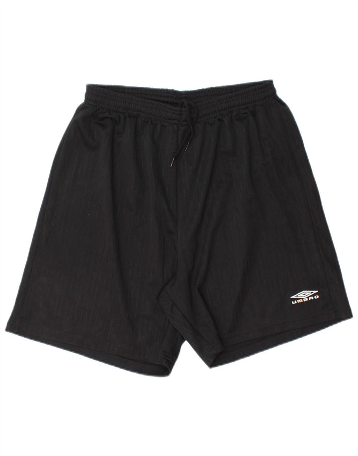 Umbro Mens Sport Shorts UK 32/34 Medium Black Polyester