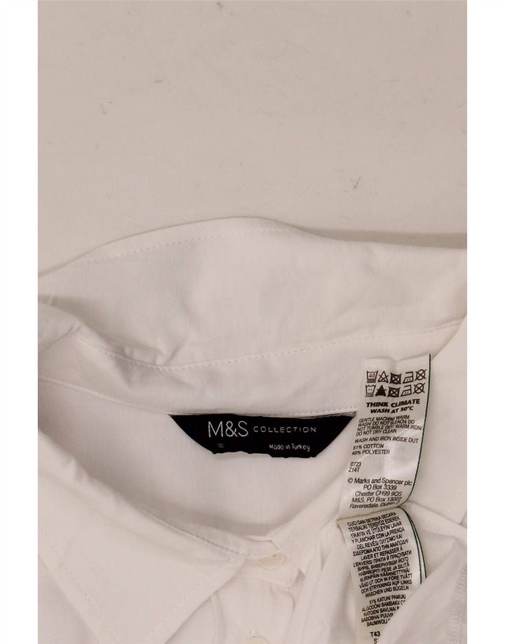 Marks & Spencer Womens Oversized Shirt UK 18 XL White Cotton