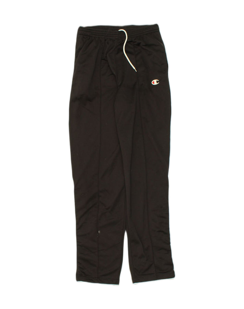 CHAMPION Mens Tracksuit Trousers Small Black Polyester | Vintage Champion | Thrift | Second-Hand Champion | Used Clothing | Messina Hembry 