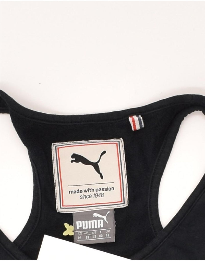 PUMA Womens Playsuit UK 12 Medium Black | Vintage Puma | Thrift | Second-Hand Puma | Used Clothing | Messina Hembry 