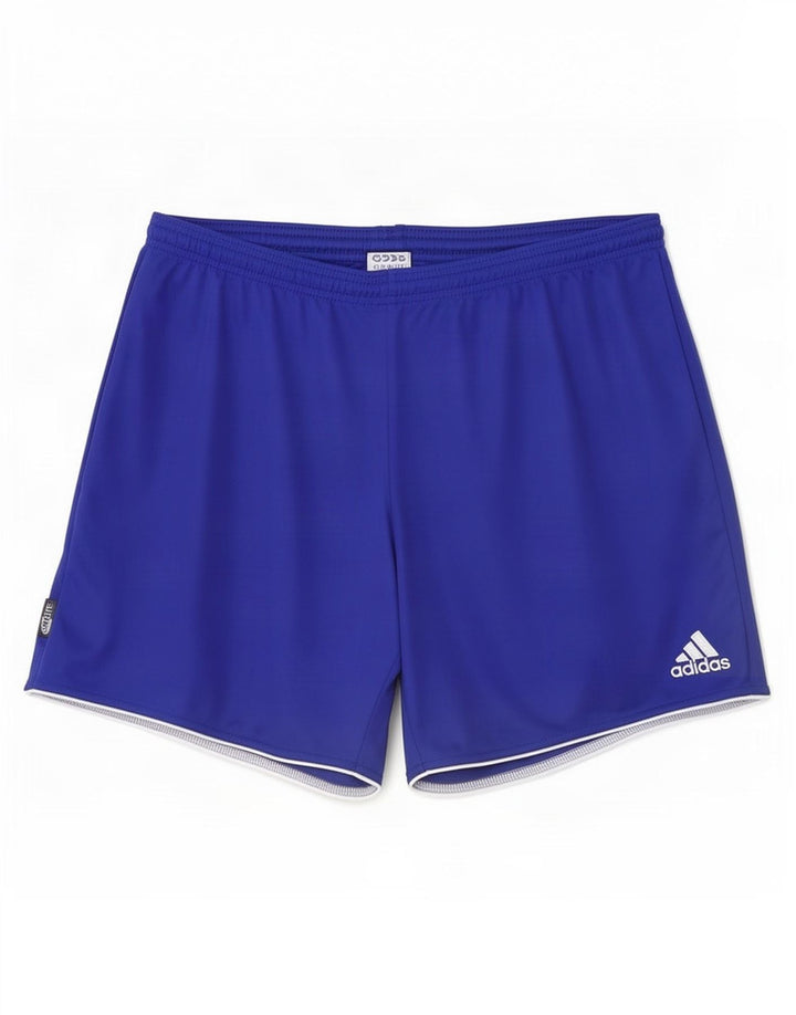 Adidas Mens Climalite Sport Shorts Large Blue Polyester