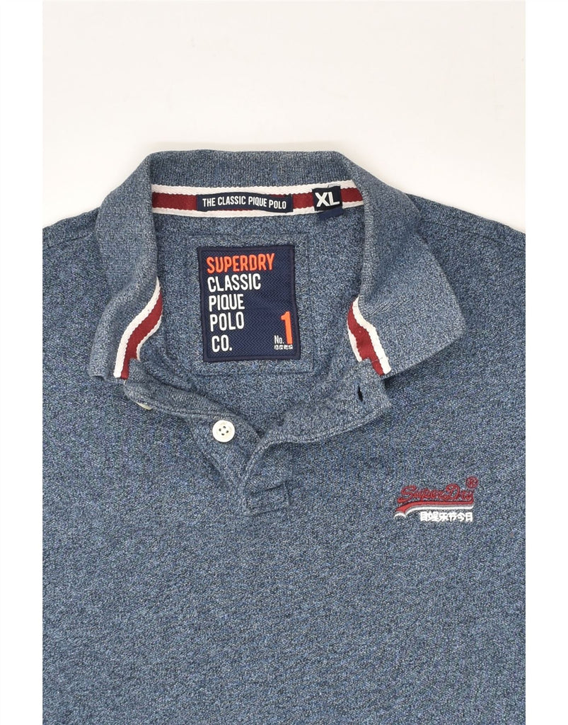 SUPERDRY Mens Polo Shirt XL Navy Blue Cotton | Vintage Superdry | Thrift | Second-Hand Superdry | Used Clothing | Messina Hembry 