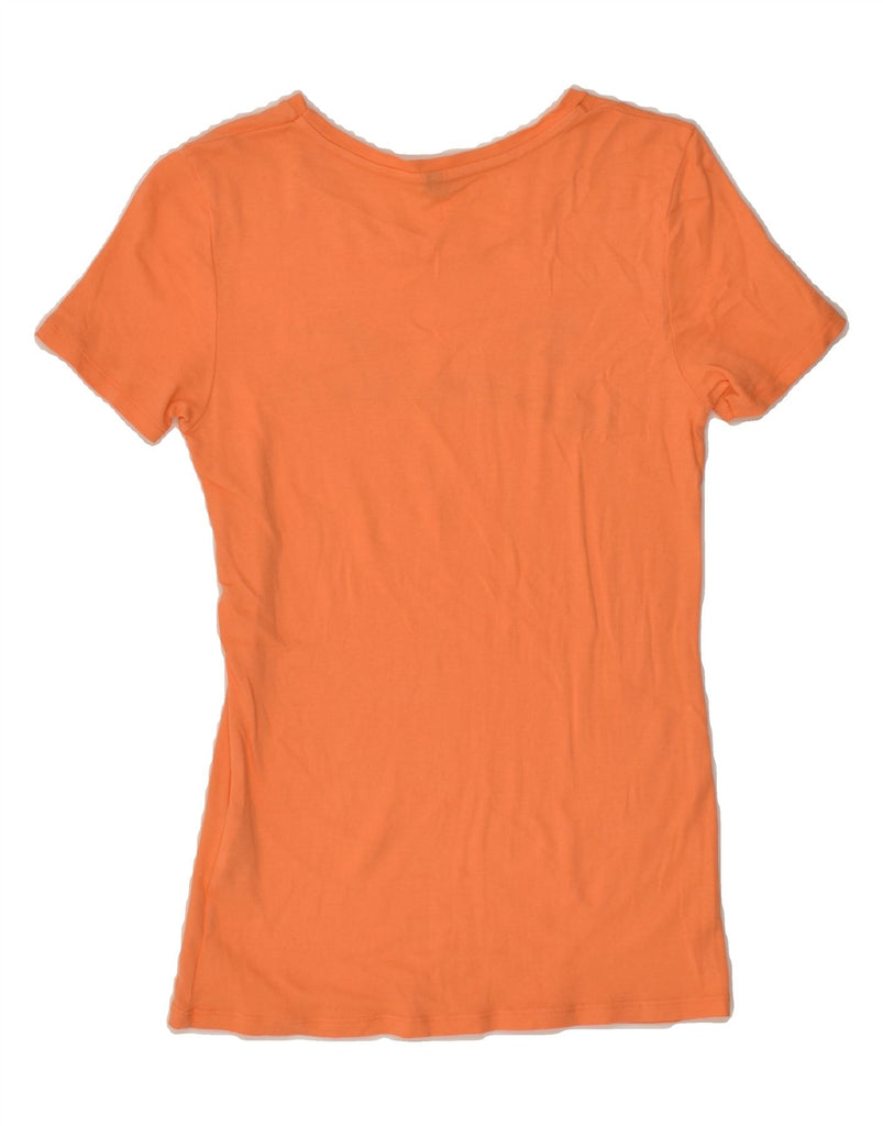 BENETTON Girls Graphic T-Shirt Top 12-13 Years Large Orange Cotton | Vintage Benetton | Thrift | Second-Hand Benetton | Used Clothing | Messina Hembry 