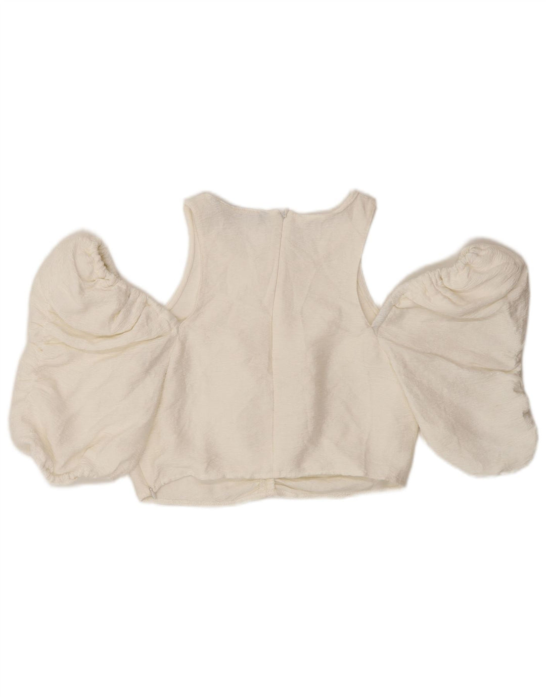 Zara Womens Crop Off Shoulder Top UK 12 Medium White