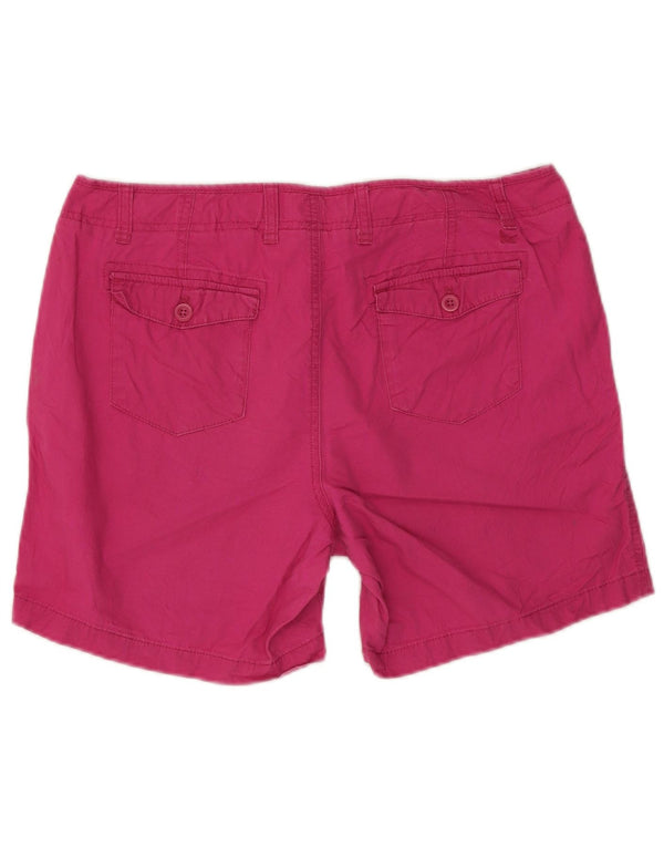 Eddie Bauer Womens Chino Shorts US 14 XL W34 Pink Cotton