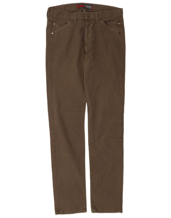 Slam Mens Slim Casual Trousers IT 44 XS W30 L33 Brown Cotton