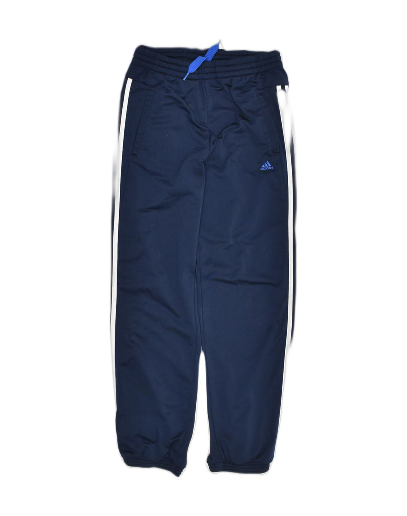 ADIDAS Boys Tracksuit Trousers Joggers 11-12 Years Navy Blue Polyester | Vintage Adidas | Thrift | Second-Hand Adidas | Used Clothing | Messina Hembry 