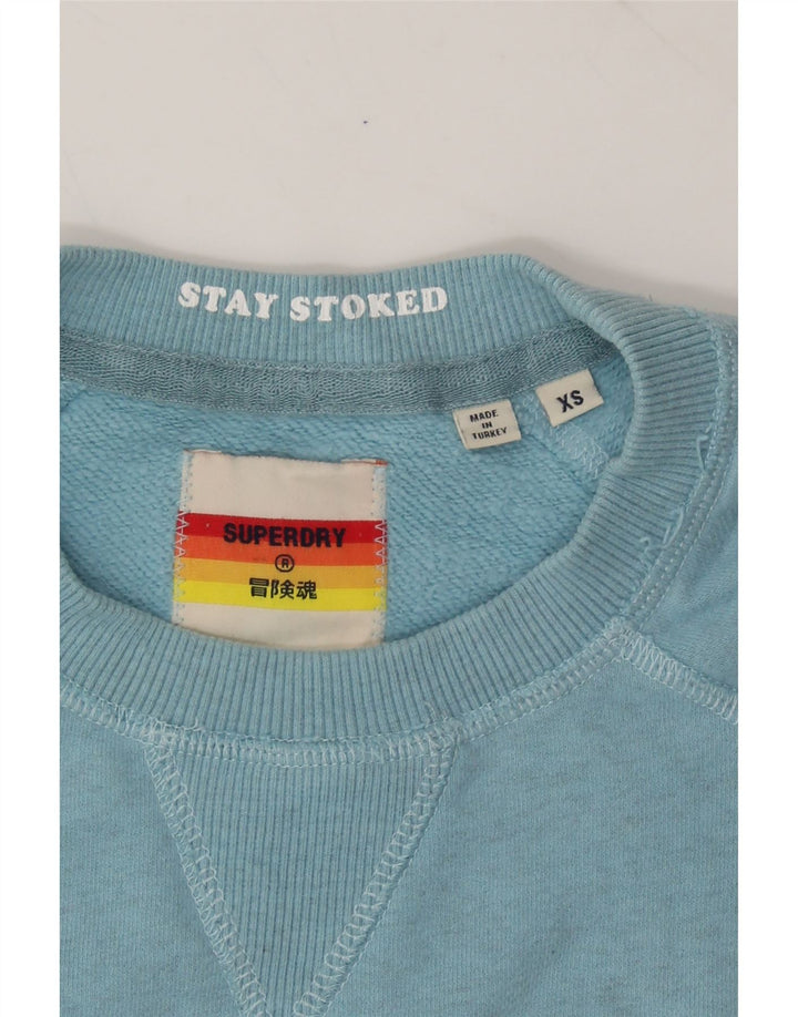SUPERDRY Mens Sweatshirt Jumper XS Blue Cotton Vintage Superdry and Second-Hand Superdry from Messina Hembry 
