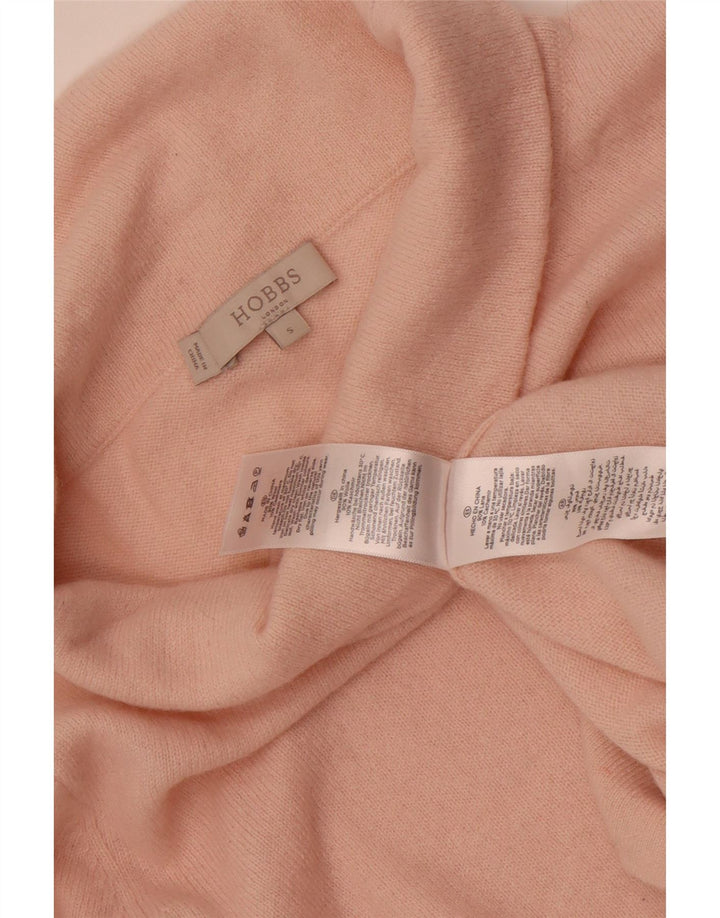 Hobbs Womens Crop Roll Neck Jumper Sweater UK 10 Small Pink Wool
