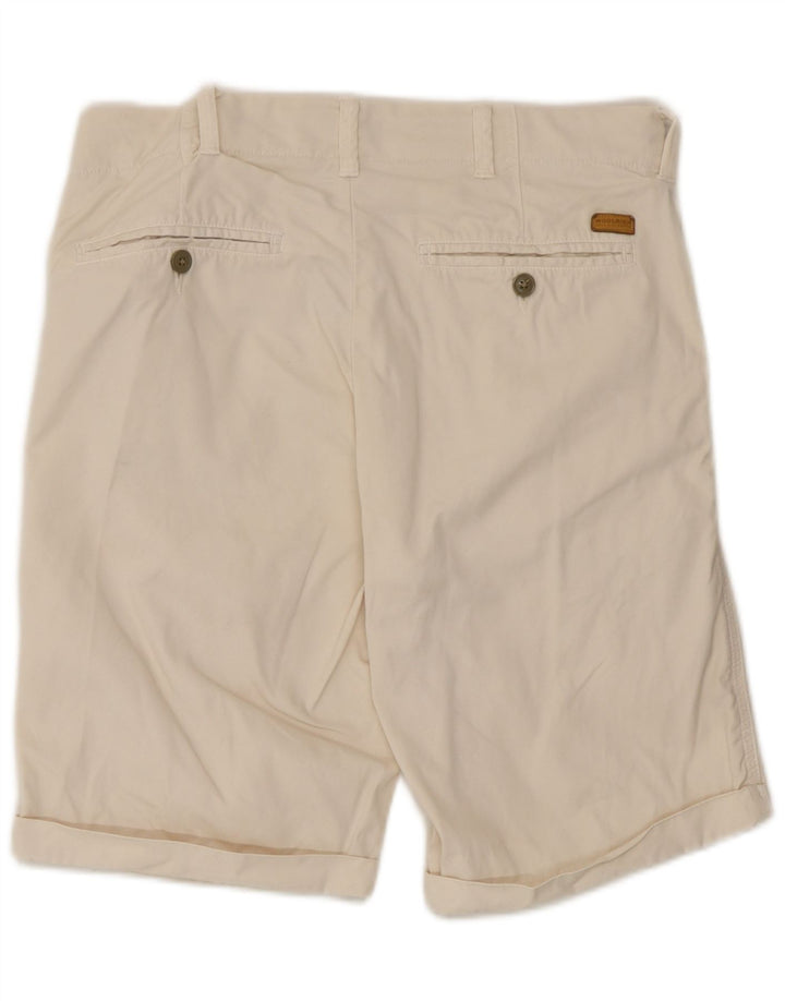 Woolrich Mens Chino Shorts W29 Small Off White Cotton