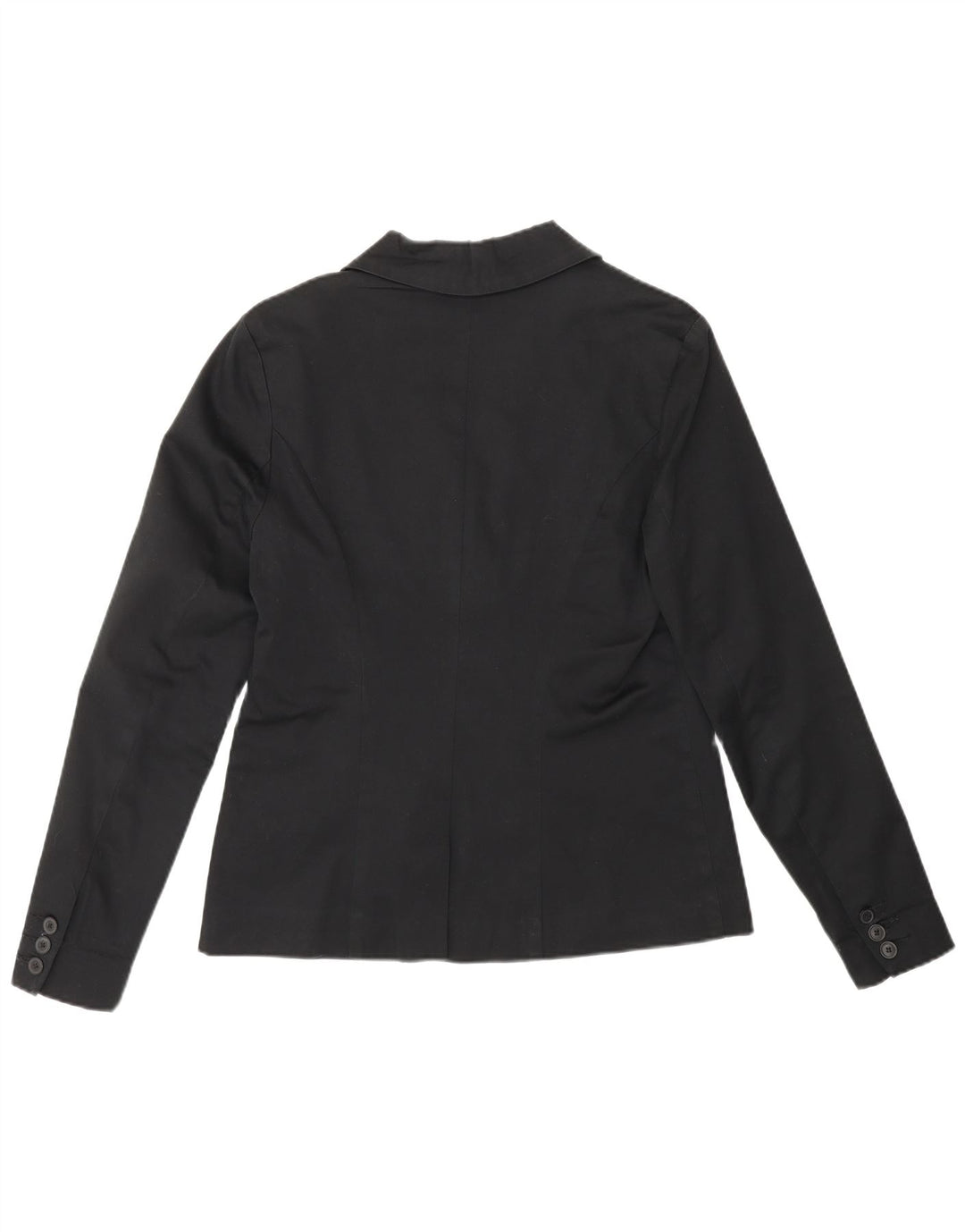 TOMMY HILFIGER Womens 2 Button Blazer Jacket UK 12 Medium Black Cotton