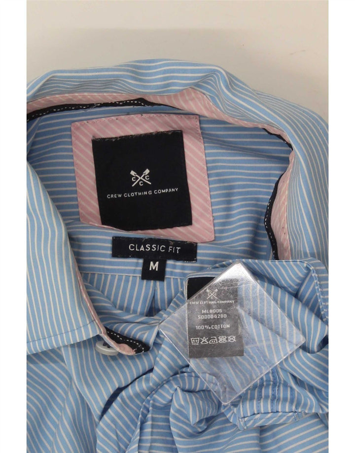 Crew Clothing Mens Classic Fit Shirt Medium Blue Striped Cotton