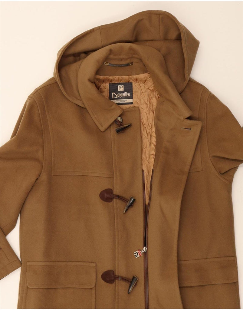 DOLOMITEN Mens Hooded Duffle Coat IT 52 XL Brown Viscose Vintage Dolomiten and Second-Hand Dolomiten from Messina Hembry 