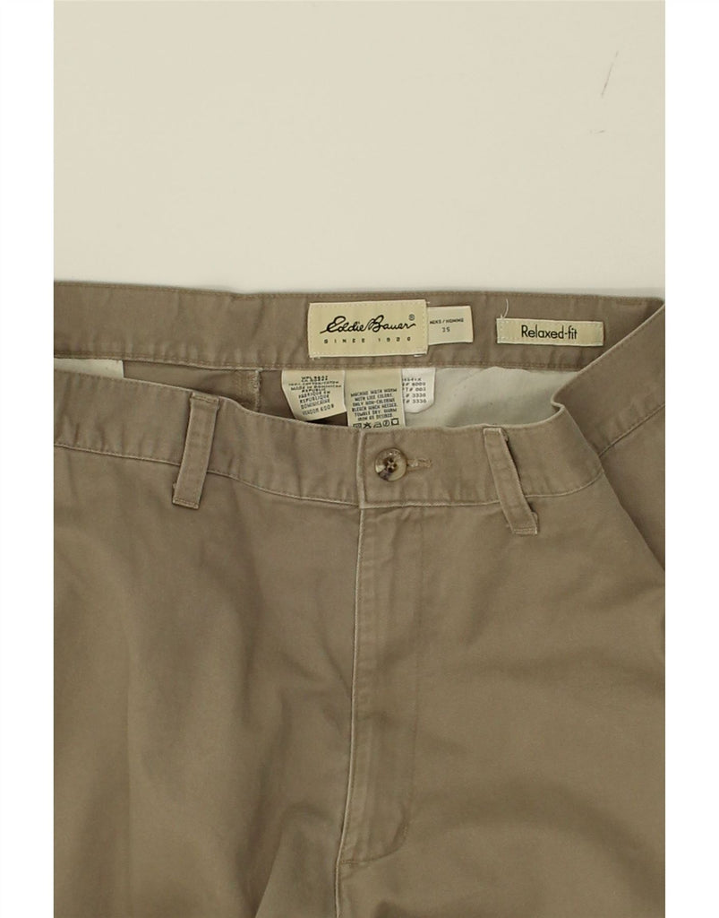 EDDIE BAUER Mens Relaxed Fit Chino Trousers W35 L30 Beige Cotton Vintage Eddie Bauer and Second-Hand Eddie Bauer from Messina Hembry 