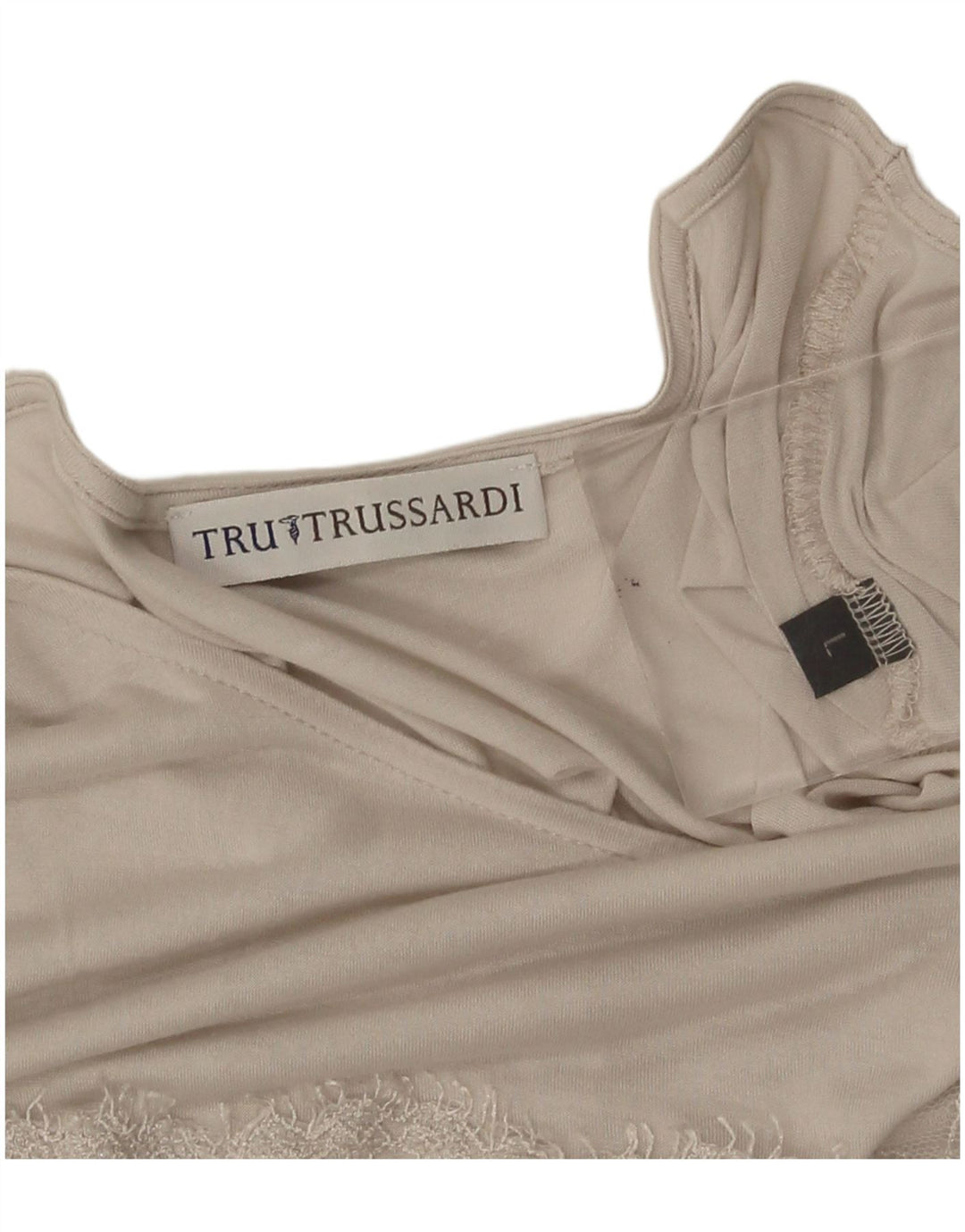 Trussardi Womens Blouse Top UK 14 Large Beige