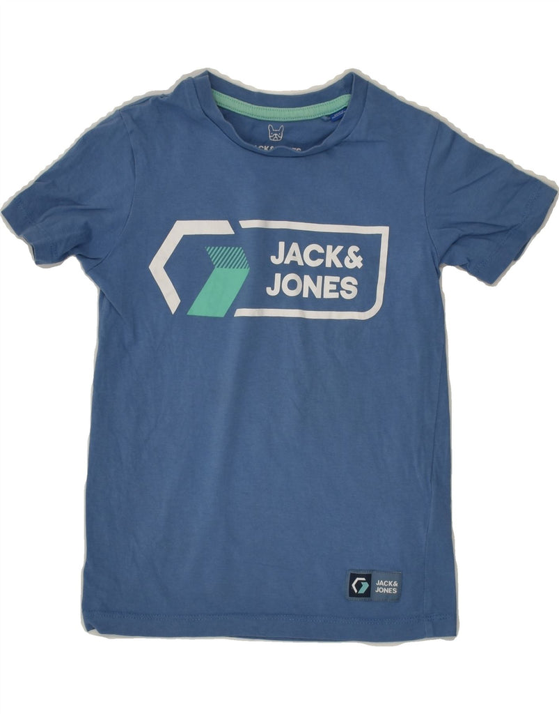 JACK & JONES Boys Graphic T-Shirt Top 7-8 Years Blue Cotton | Vintage Jack & Jones | Thrift | Second-Hand Jack & Jones | Used Clothing | Messina Hembry 