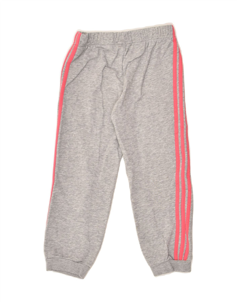 ADIDAS Girls Tracksuit Trousers Joggers 3-4 Years Grey Cotton | Vintage Adidas | Thrift | Second-Hand Adidas | Used Clothing | Messina Hembry 