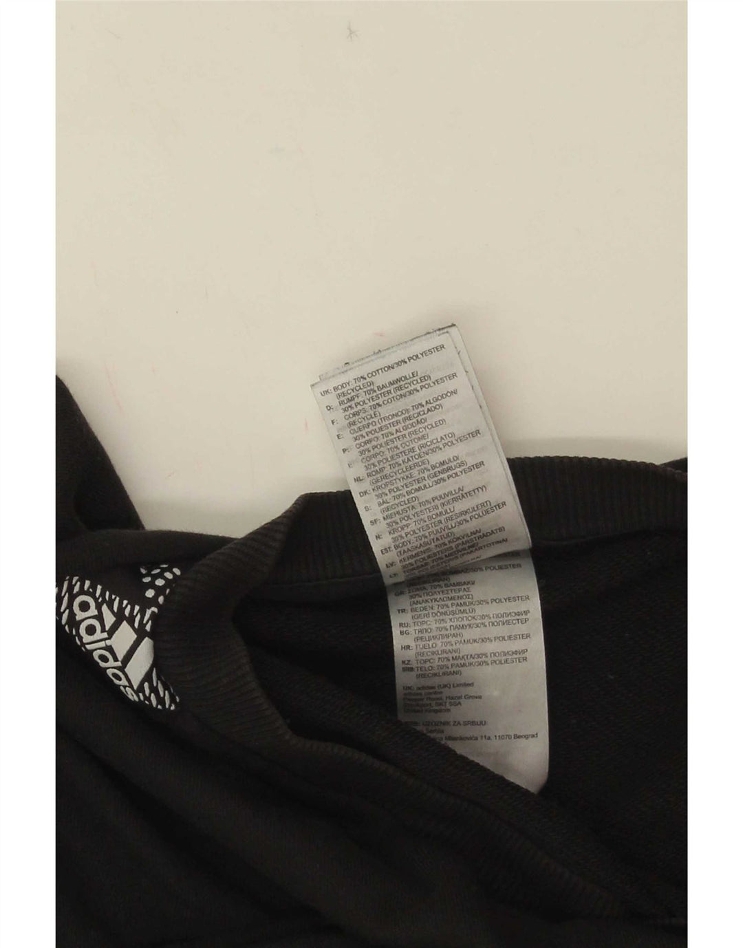 Adidas Mens Graphic Sweatshirt Jumper Medium Black Cotton