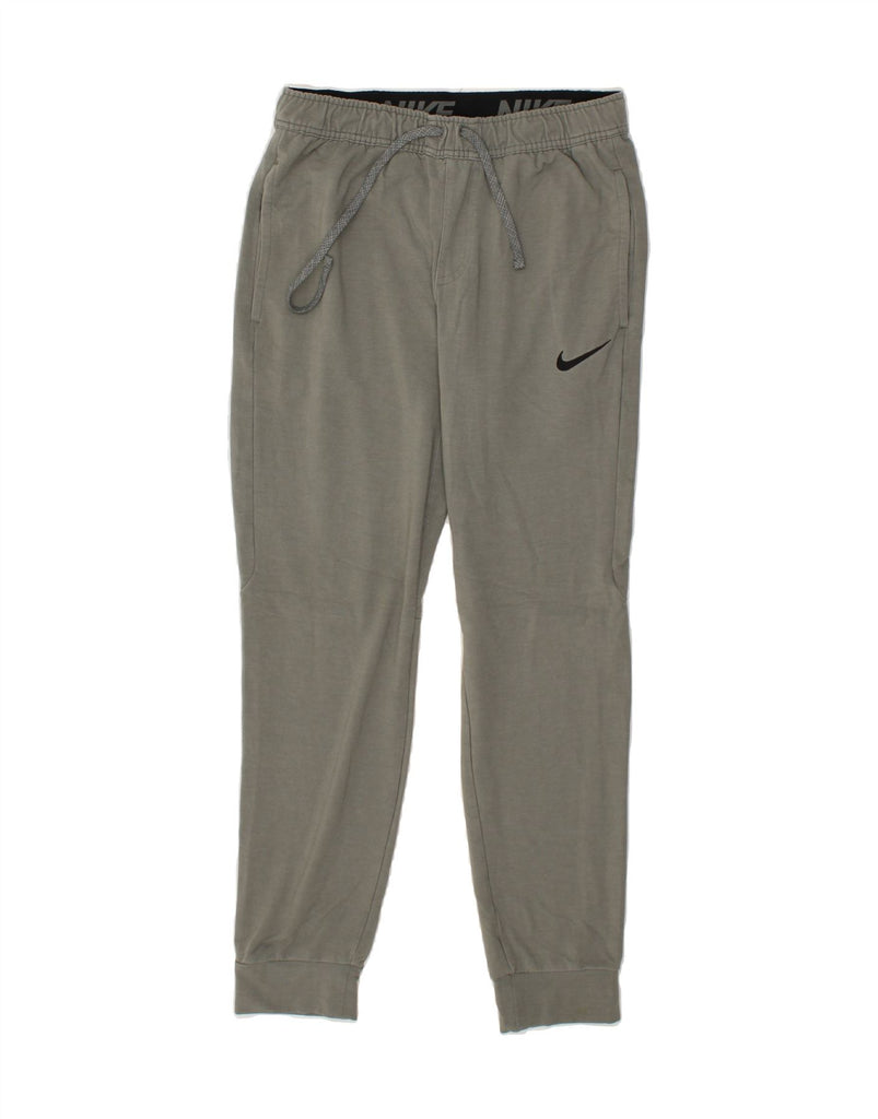 NIKE Mens Dri Fit Tracksuit Trousers Joggers Small  Grey Rayon Vintage Nike and Second-Hand Nike from Messina Hembry 