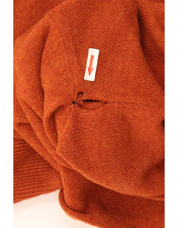 Kappa Mens Zip Neck Jumper Sweater XL Orange
