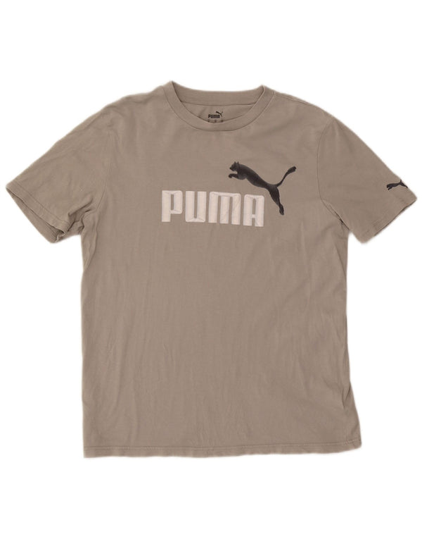 Puma Mens Graphic T-Shirt Top Medium Grey Cotton