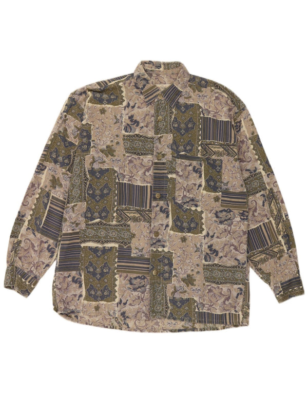 Hatico Mens Shirt Large Multicoloured Patchwork