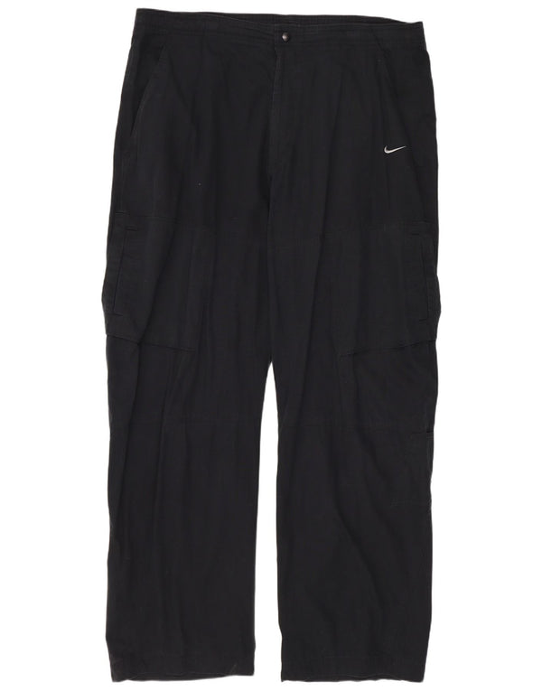 Nike Mens Straight Cargo Trousers XL W40 L33 Black Cotton