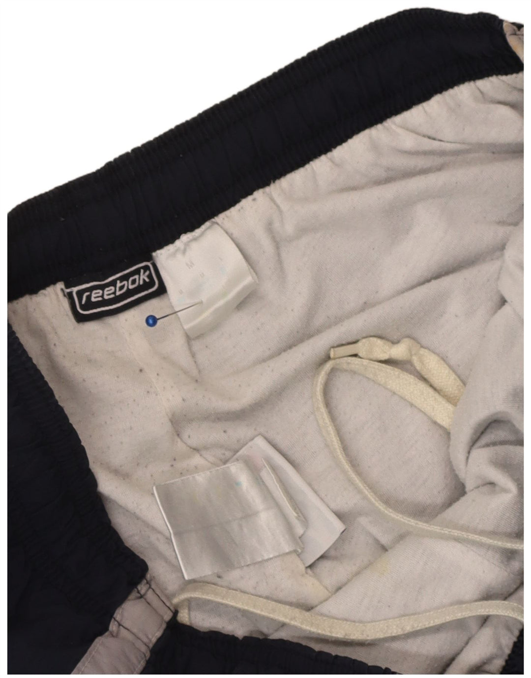 Reebok Mens Cargo Tracksuit Trousers Medium Navy Blue Colourblock
