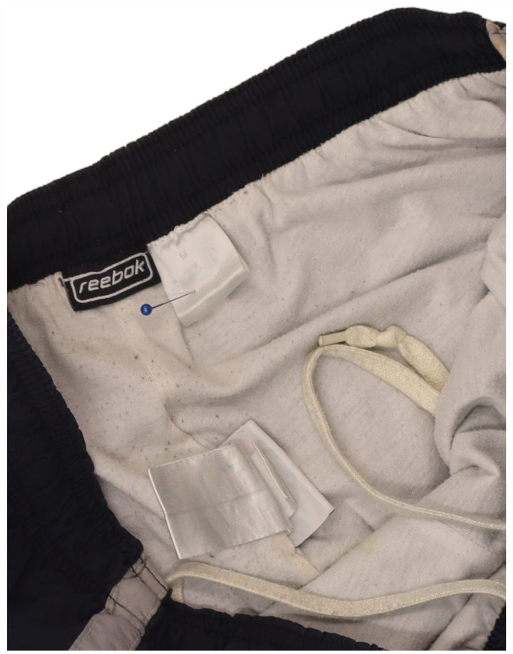 Reebok Mens Cargo Tracksuit Trousers Medium Navy Blue Colourblock