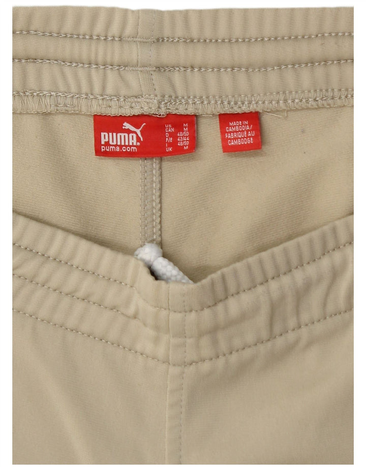 PUMA Mens Tracksuit Trousers Medium  Beige Colourblock