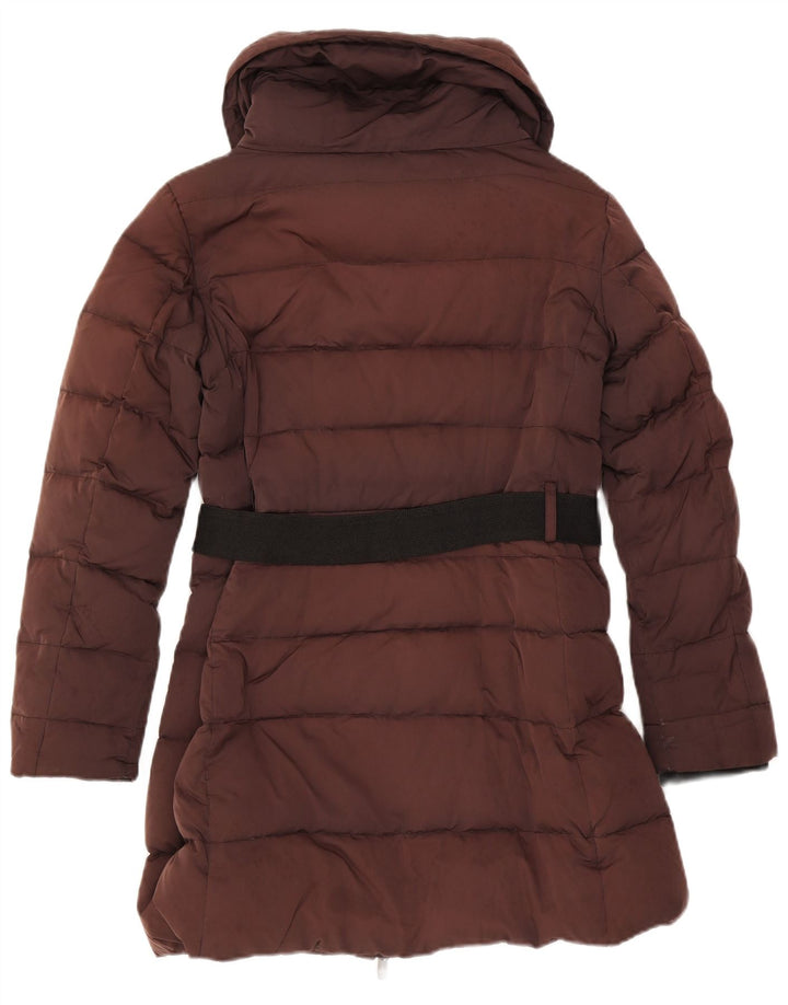 Zara Womens Padded Coat UK 16 Large Brown
