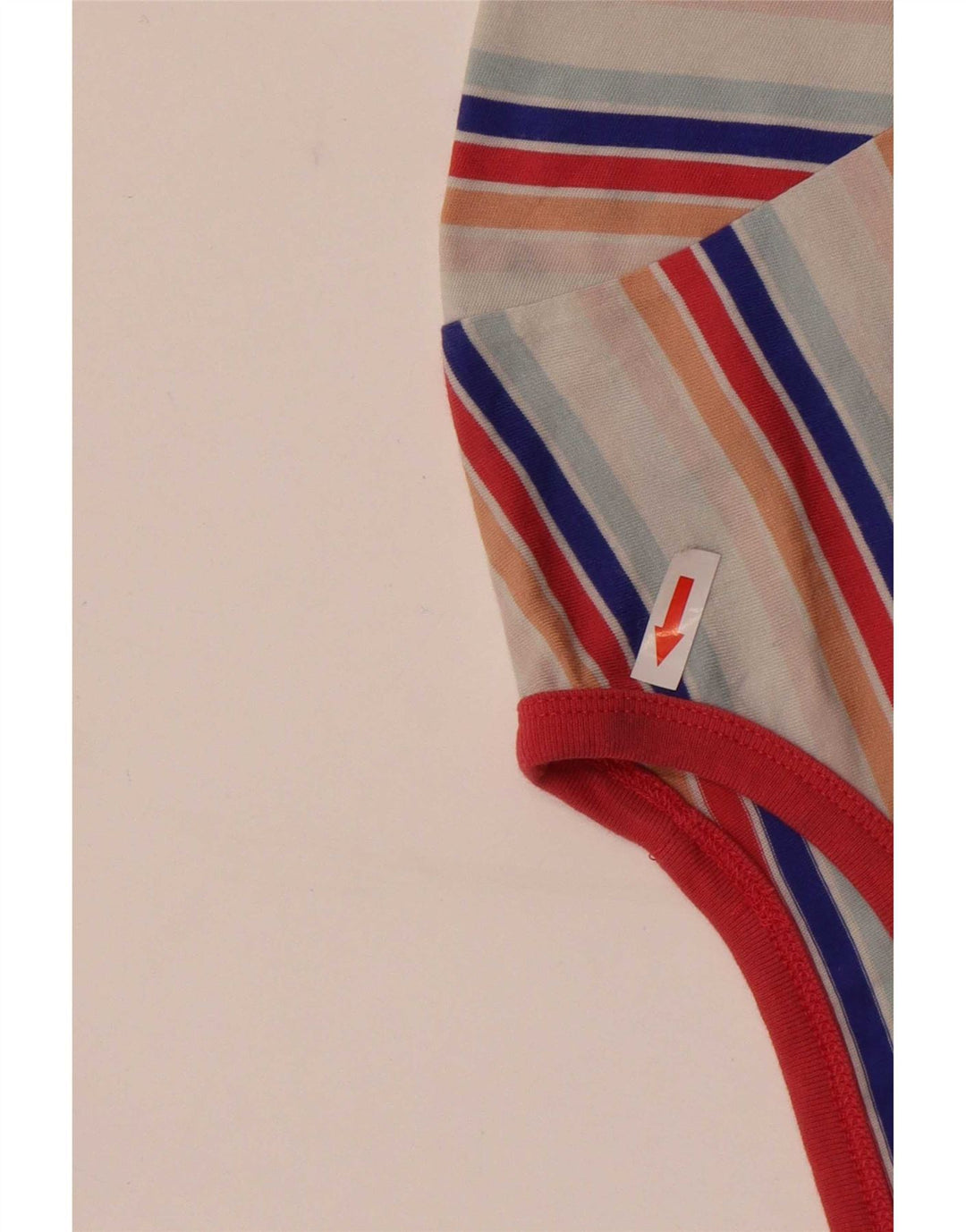Vans Womens T-Shirt Top UK 14 Large Multicoloured Striped Cotton