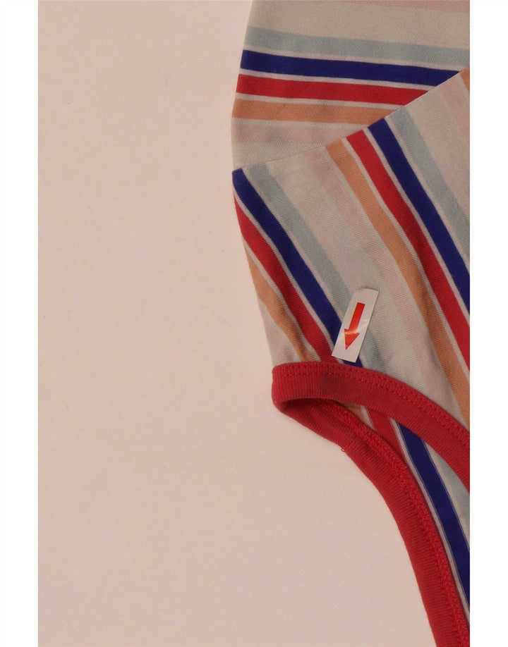 Vans Womens T-Shirt Top UK 14 Large Multicoloured Striped Cotton