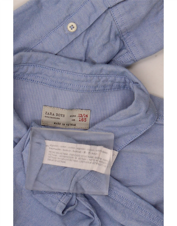 Zara Boys Shirt 13-14 Years Blue Cotton