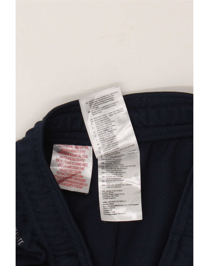 Adidas Boys Climalite Tracksuit Trousers 11-12 Years Navy Blue Polyester