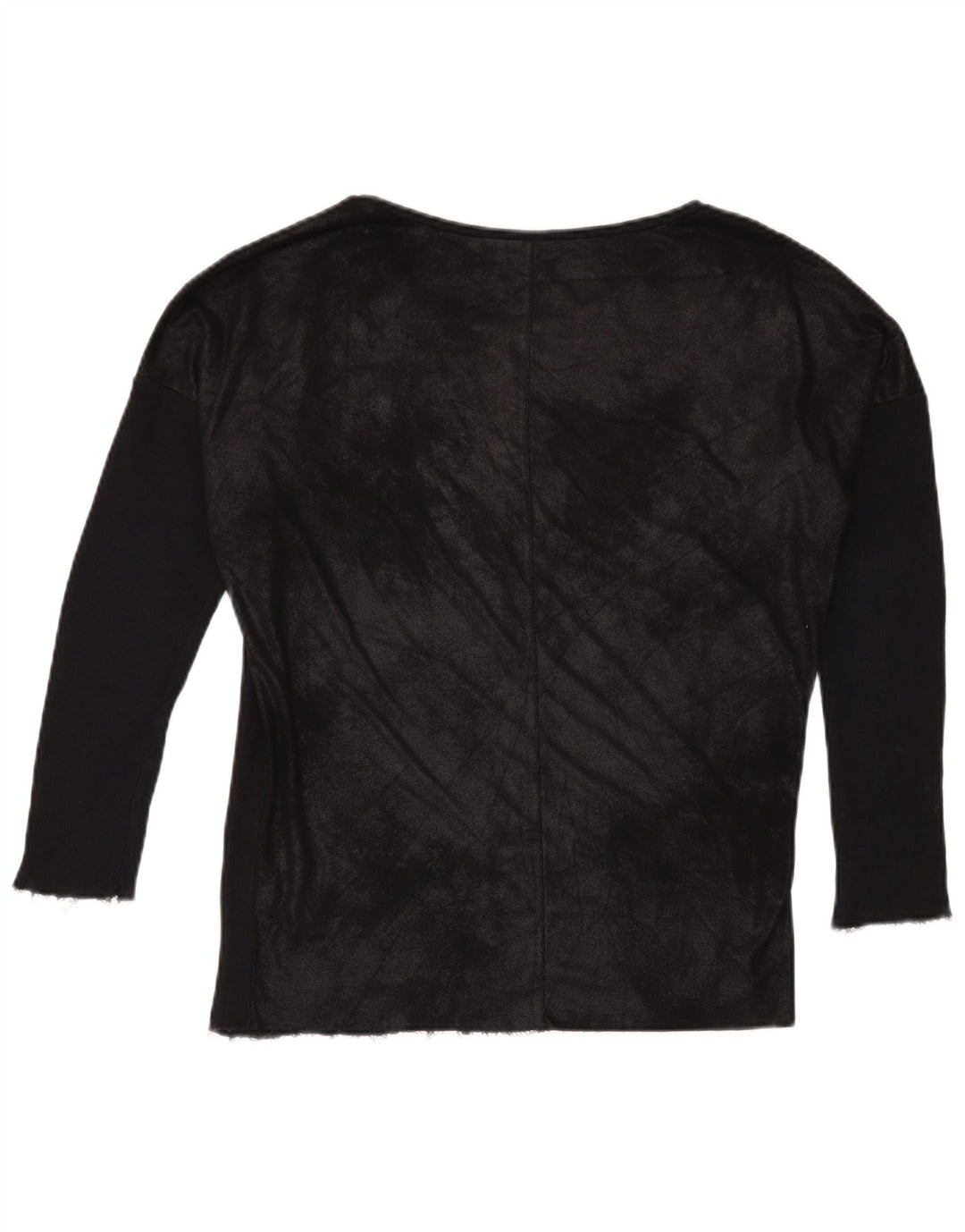 Guess Womens Oversized Top Long Sleeve UK 10 Small Black